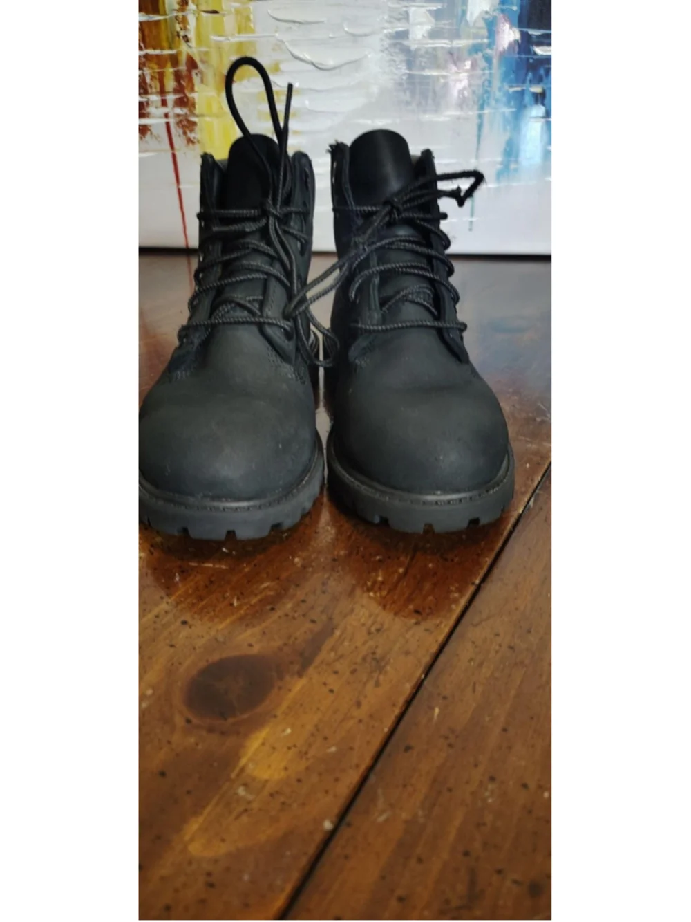 Timberland 6 Inch Insulated Boots Kids Size 12 Black Nubuck Winter Snow